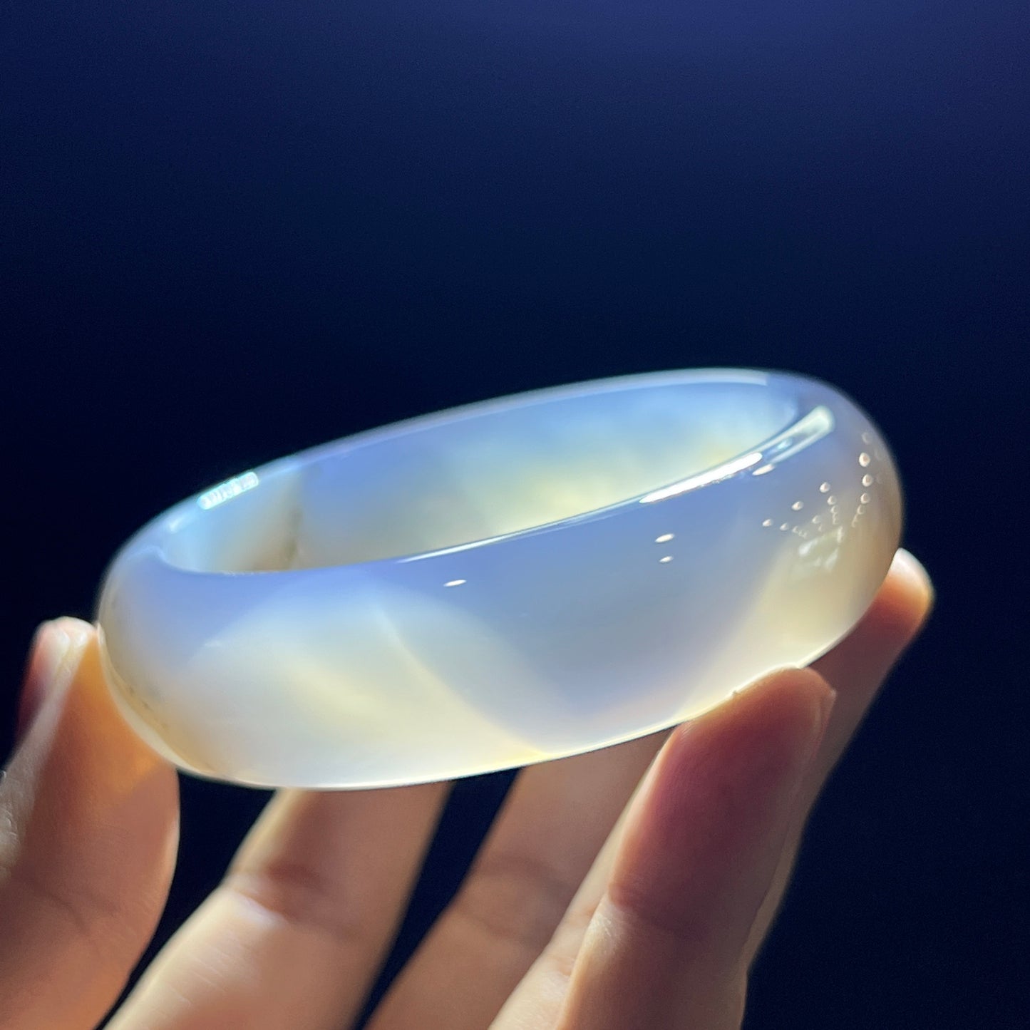 Agate Bangle Leaf Style Size 58 mm