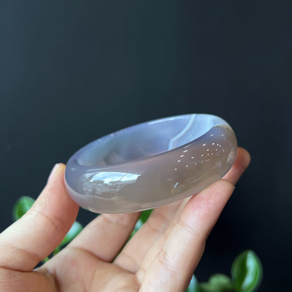 Agate Bangle Leaf Style Size 58 mm