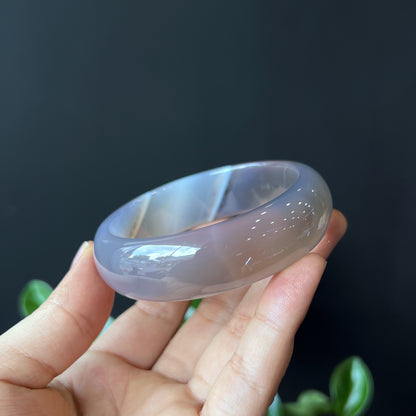Agate Bangle Leaf Style Size 58 mm