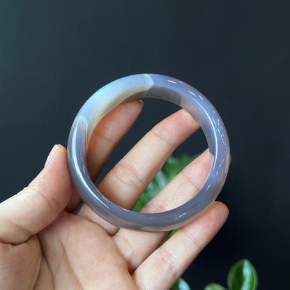 Agate Bangle Leaf Style Size 58 mm