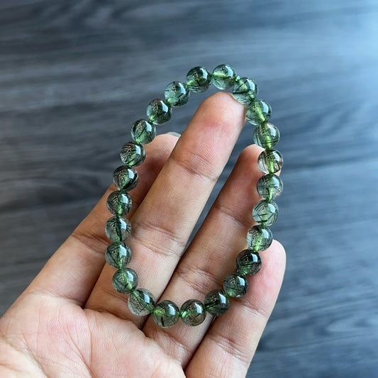 Natural Rutilated Quartz Bracelet size 7.5 mm