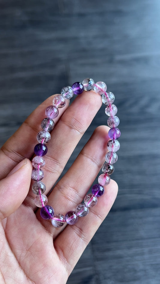 Natural Super 7 Bracelet Size 7 mm